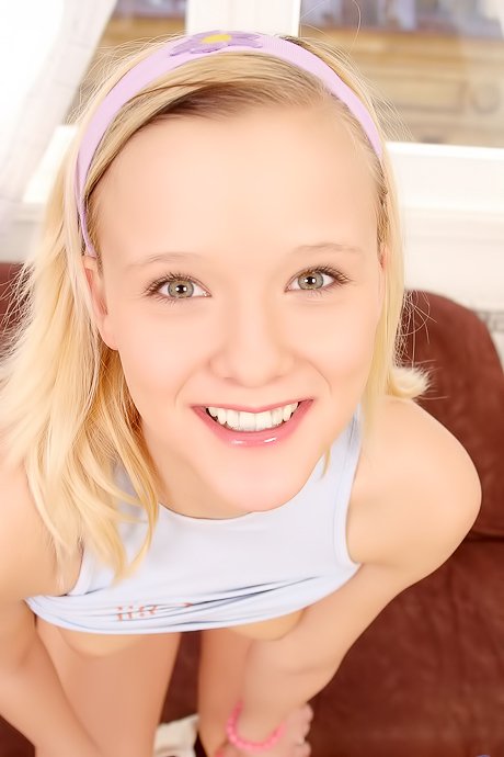 Closeup teasing from a blonde that has a good looking pierced pussy